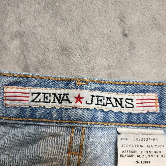 Vintage Zena Jeans Womens 10 Light Wash High Rise Tapered Leg Mom Denim 90s - Picture 4 of 11